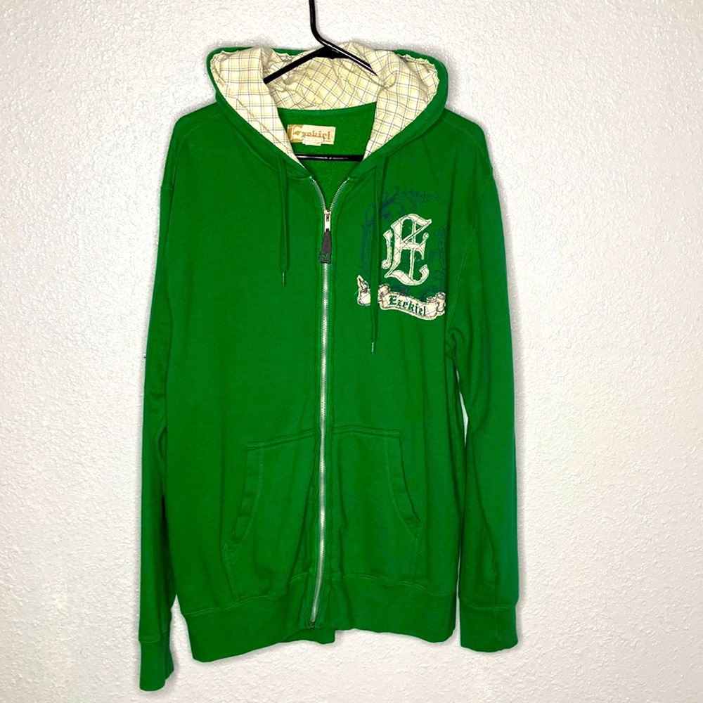 Green Ezekiel zip up hoodie sz. Xl